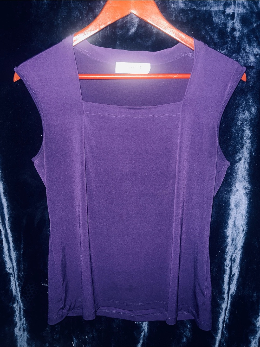 Jones Studio Purple Square-Neck Sleeveless Tank